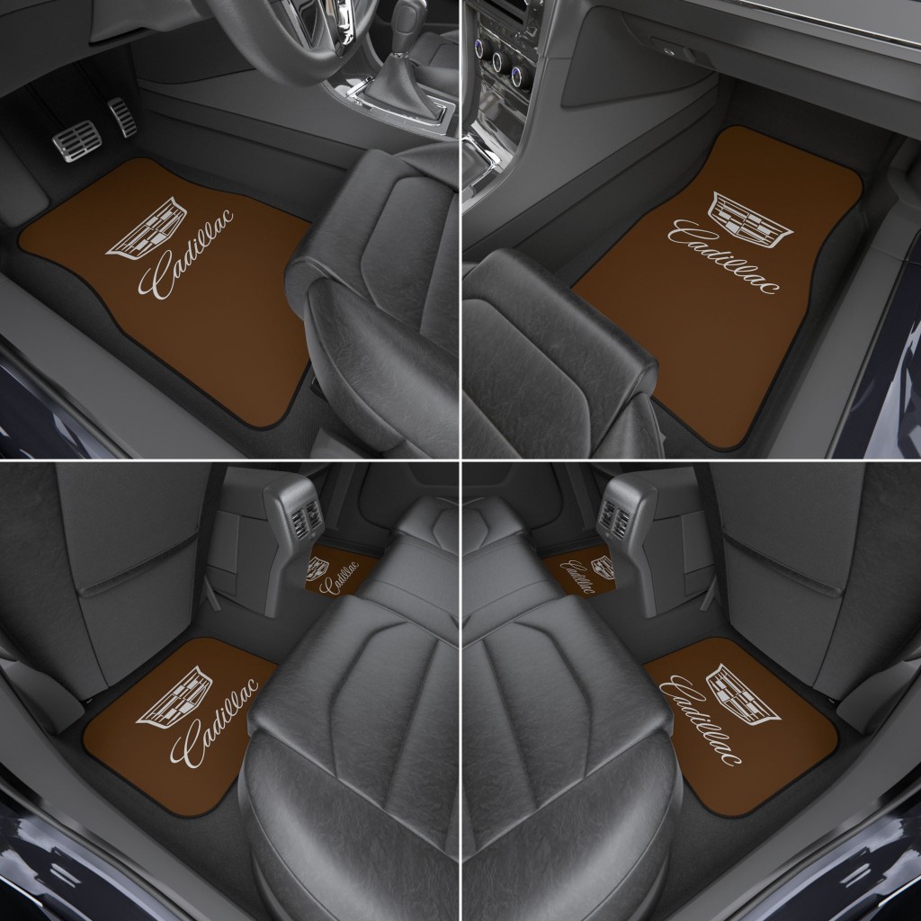 Cadillac Car Mats, Universal Car Floor Mats, Available Colors Options (Front Set / 2x Front)