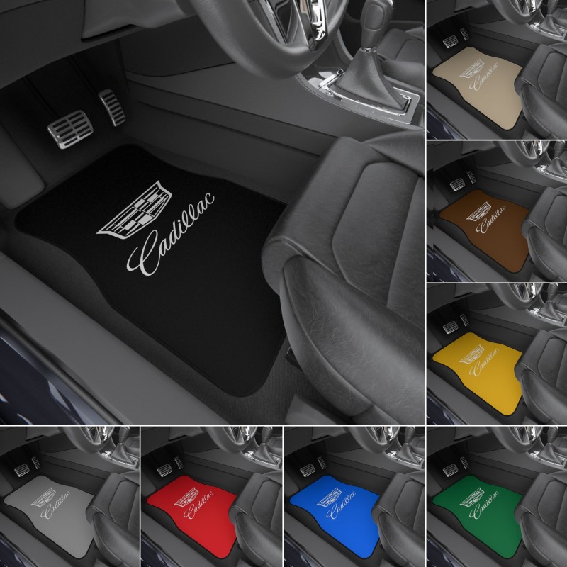 Cadillac Car Mats, Universal Car Floor Mats, Available Colors Options (Front Set / 2x Front)