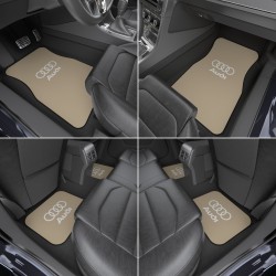 Audi Car Mats, Universal Car Floor Mats, Available Colors Options (Complete Set / 2x Front & 2x Rear)