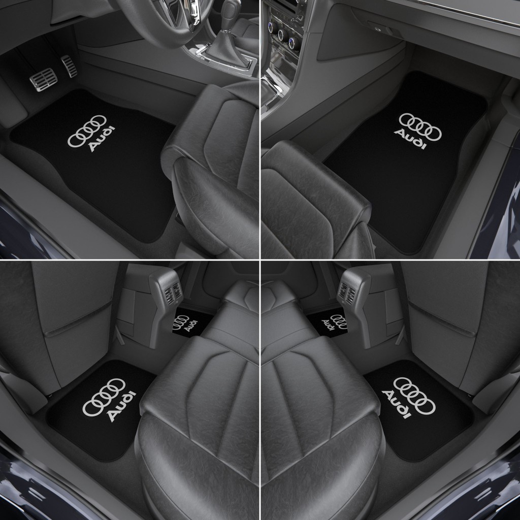 Audi Car Mats, Universal Car Floor Mats, Available Colors Options (Complete Set / 2x Front & 2x Rear)