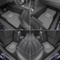 Audi Car Mats, Universal Car Floor Mats, Available Colors Options (Complete Set / 2x Front & 2x Rear)