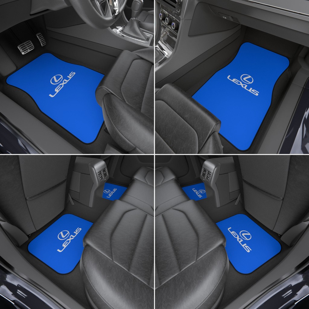 Lexus Car Mats, Universal Car Floor Mats, Available Colors Options (Rear Set / 2x Rear)