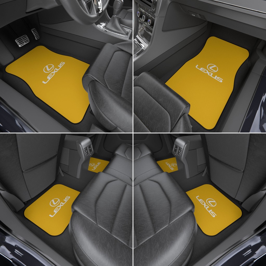 Lexus Car Mats, Universal Car Floor Mats, Available Colors Options (Rear Set / 2x Rear)