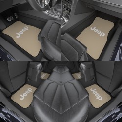 Jeep Car Mats, Universal Car Floor Mats, Available Colors Options (Complete Set / 2x Front & 2x Rear)