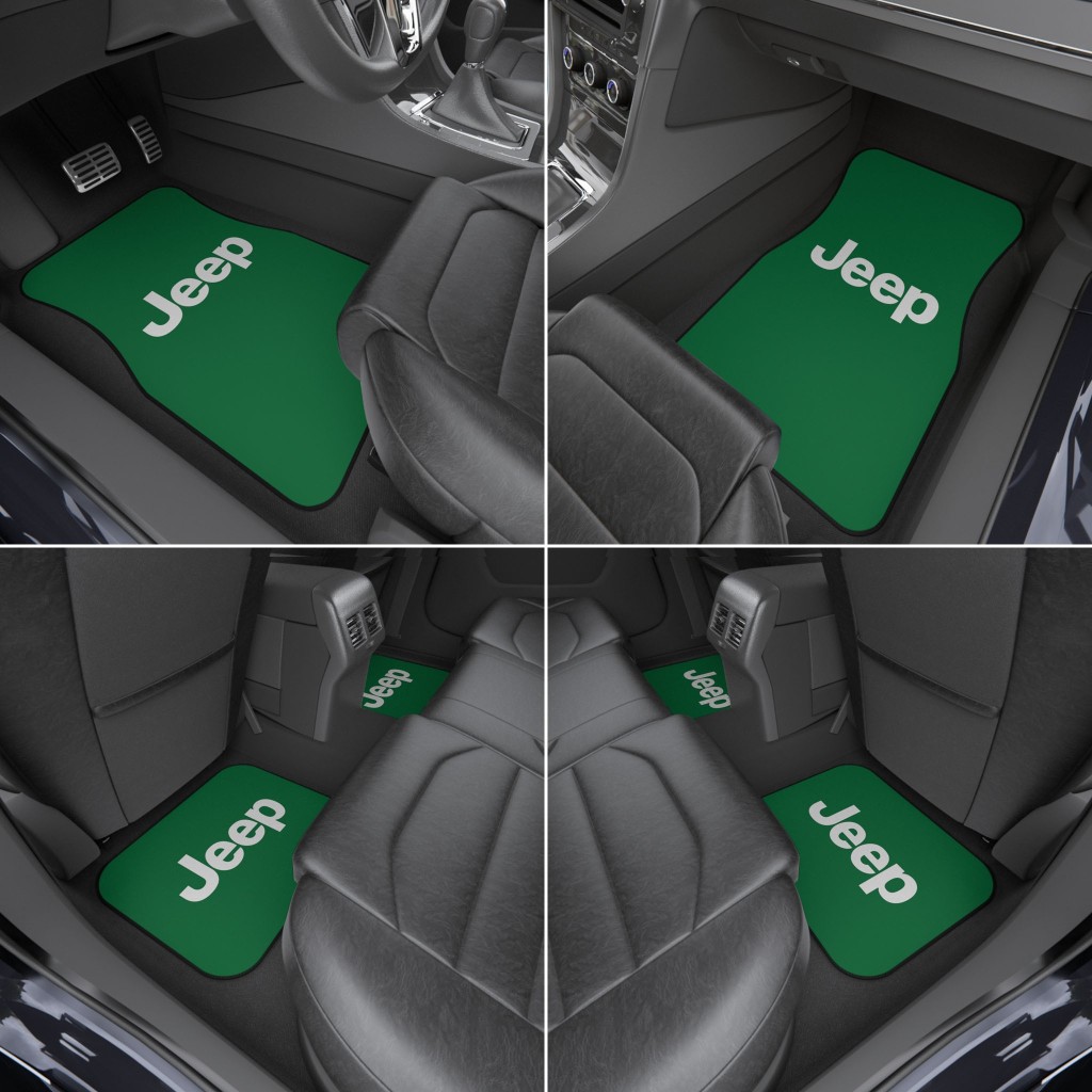 Jeep Car Mats, Universal Car Floor Mats, Available Colors Options (Complete Set / 2x Front & 2x Rear)