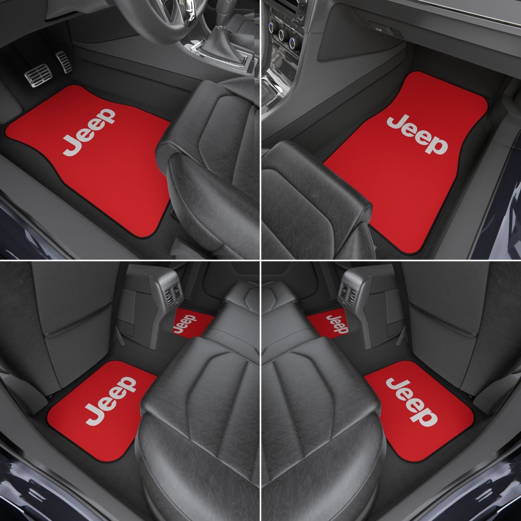 Jeep Car Mats, Universal Car Floor Mats, Available Colors Options (Front Set / 2x Front)