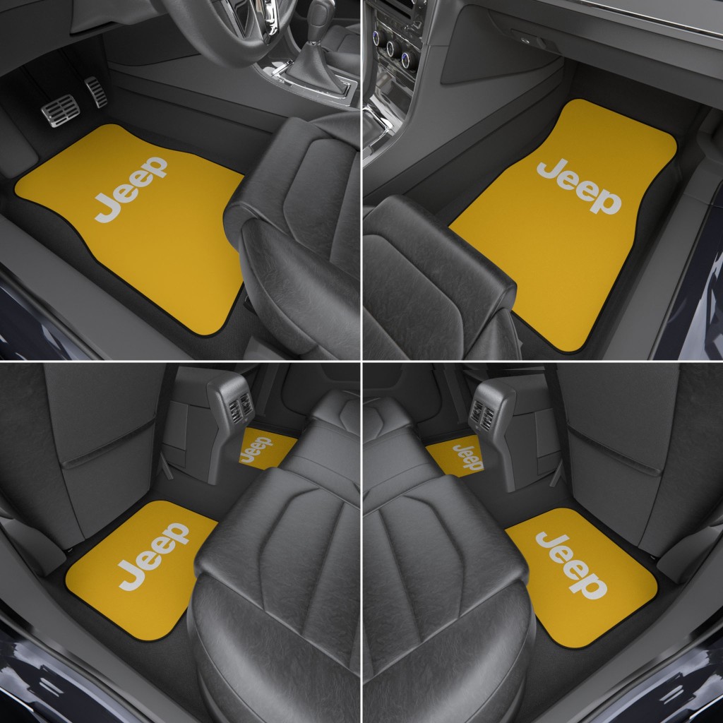 Jeep Car Mats, Universal Car Floor Mats, Available Colors Options (Rear Set / 2x Rear)